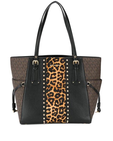 michael kors voyager leopard|michael kors voyager leather tote.